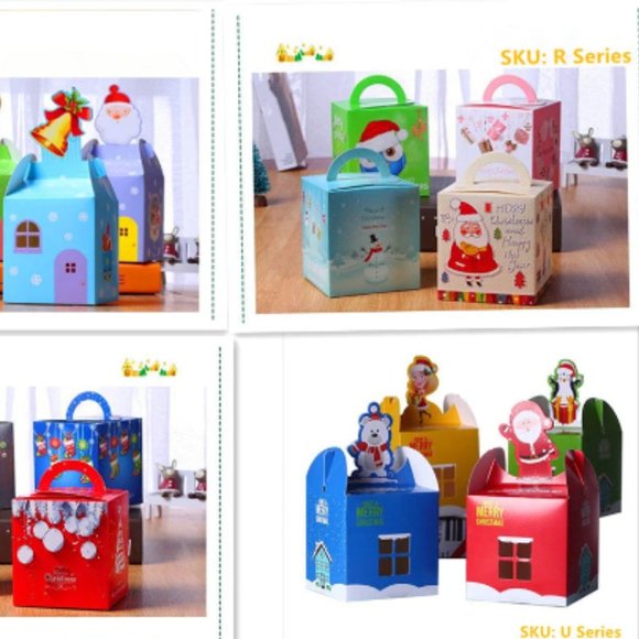 Christmas Candy Boxes Party Favor Foldable Box Merry Christmas Holiday 20PCS/SET - Picture 1 of 6